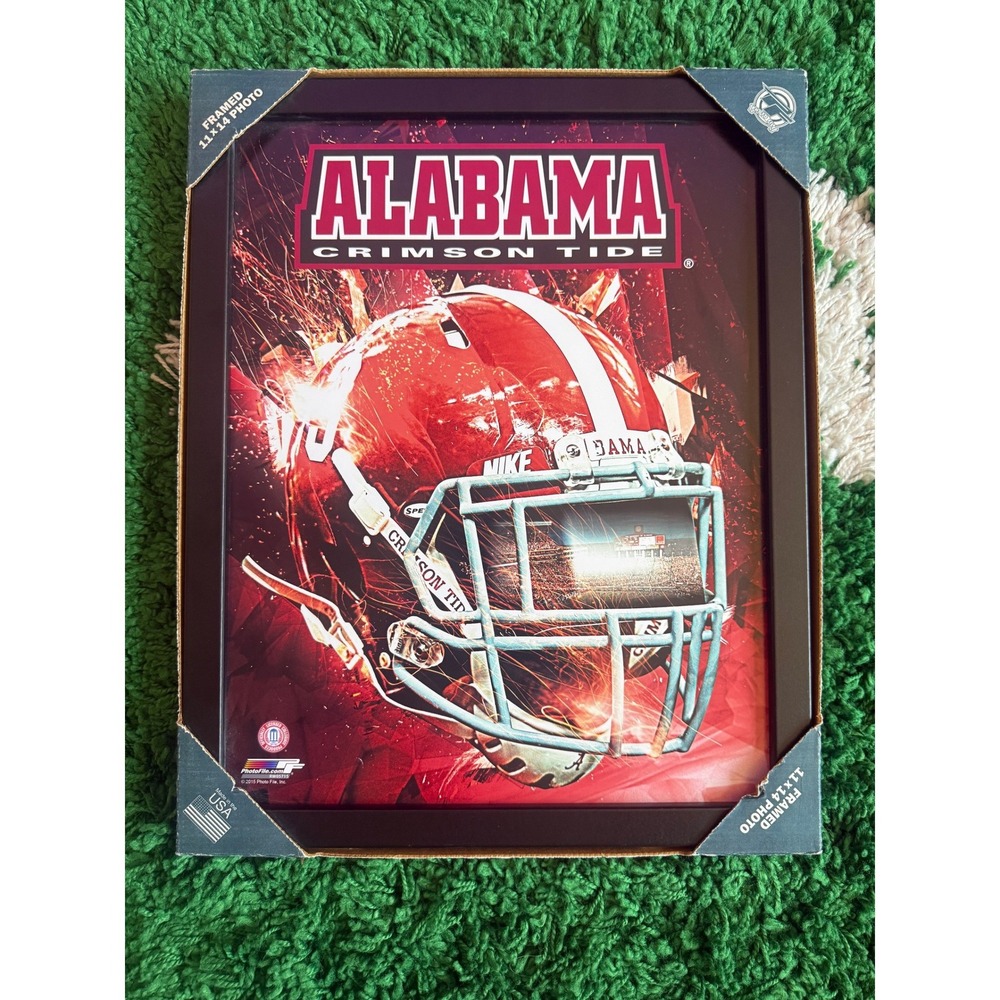Alabama Crimson Tide Framed 11x14‎ Photo File RW05715 Football Helmet Art